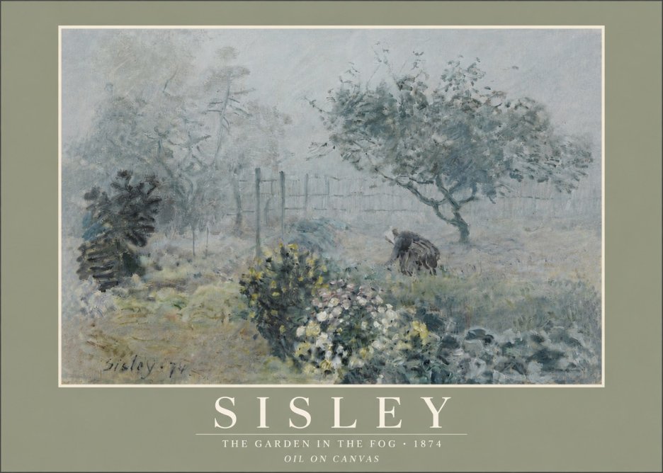 Sisley The Garden in the Fog No5 - Plakat