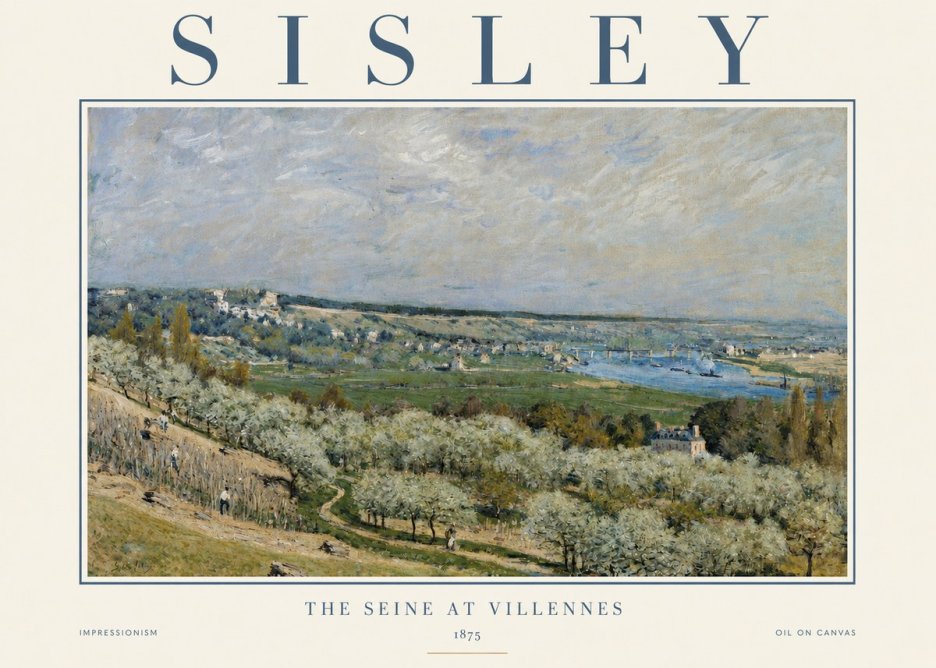 Sisley The Seine at Villennes No3 - Plakat