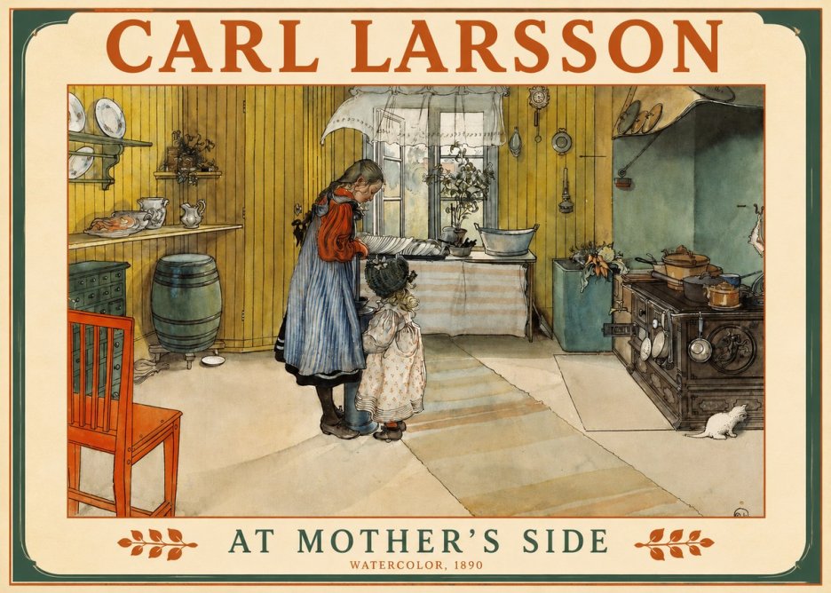 Carl Larsson At Mother's Side No2 - Plakat