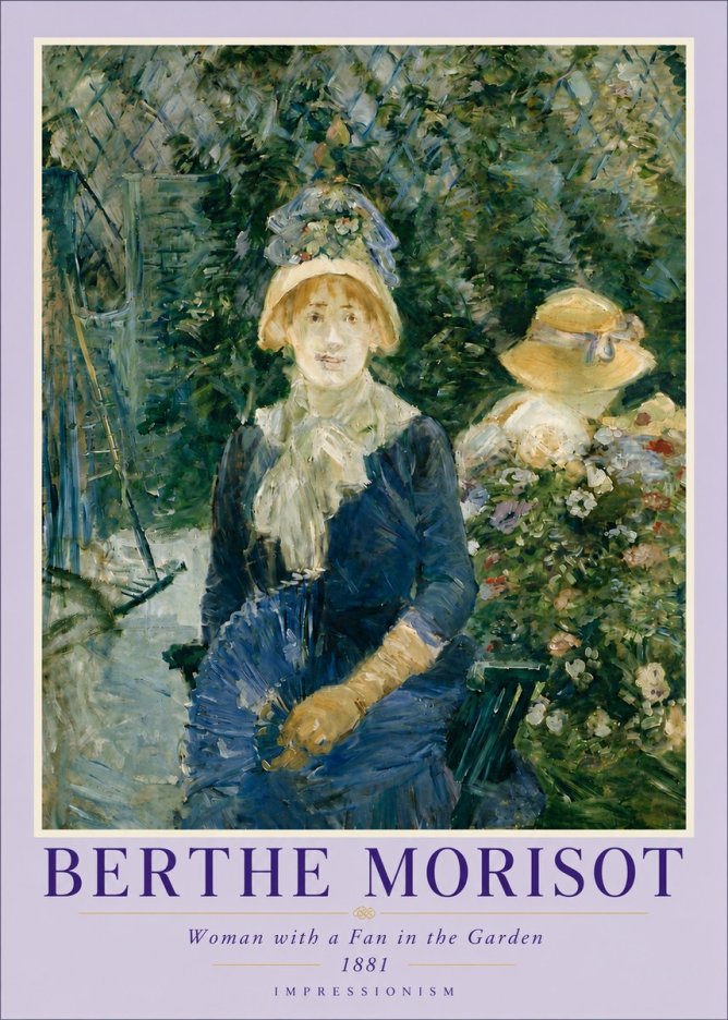 Berthe Morisot Young Woman with a Fan II No6 - Plakat