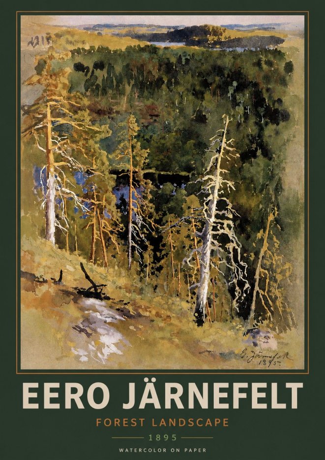 Eero Järnefelt Forest Landscape II No2 - Plakat