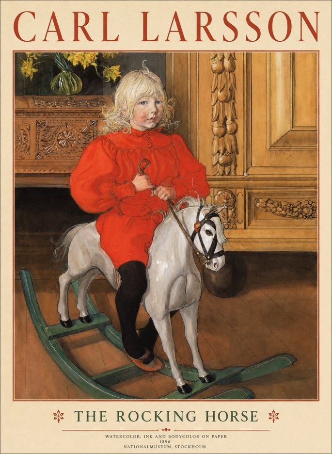 Carl Larsson The Rocking Horse No1 - Plakat