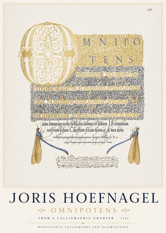 Joris Hoefnagel Omnipotens No1 - Plakat