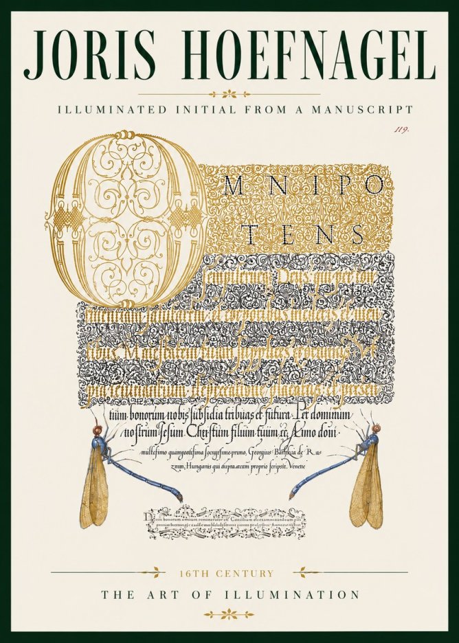 Joris Hoefnagel Omnipotens No6 - Plakat