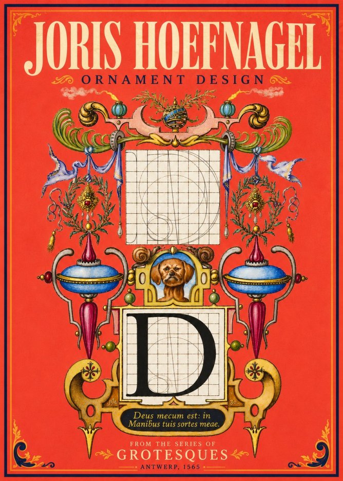 Joris Hoefnagel Illuminated Initial 'D' No6 - Plakat