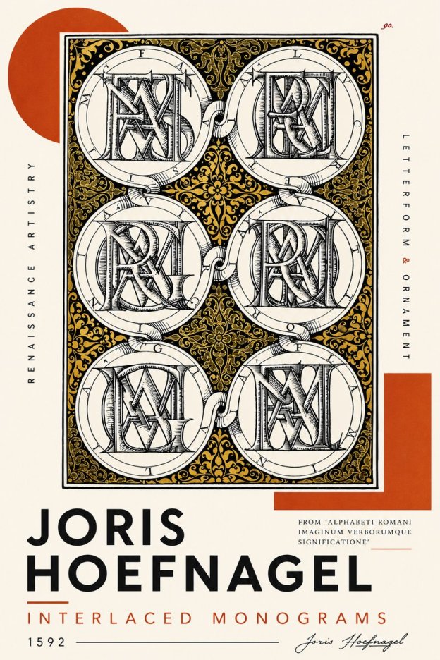 Joris Hoefnagel Interlaced Monograms No4 - Plakat