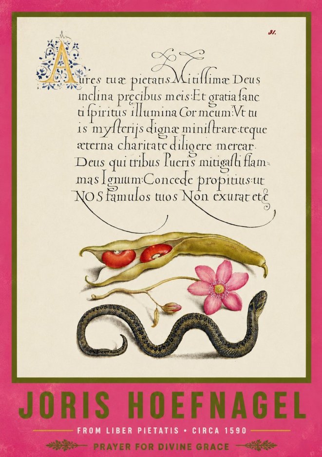 Joris Hoefnagel Prayer for Divine Grace No4 - Plakat