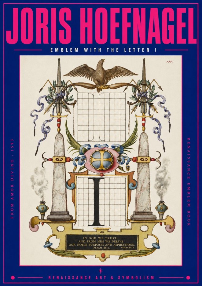 Joris Hoefnagel Ornamental Design with Dedicatory Inscription No3 - Plakat