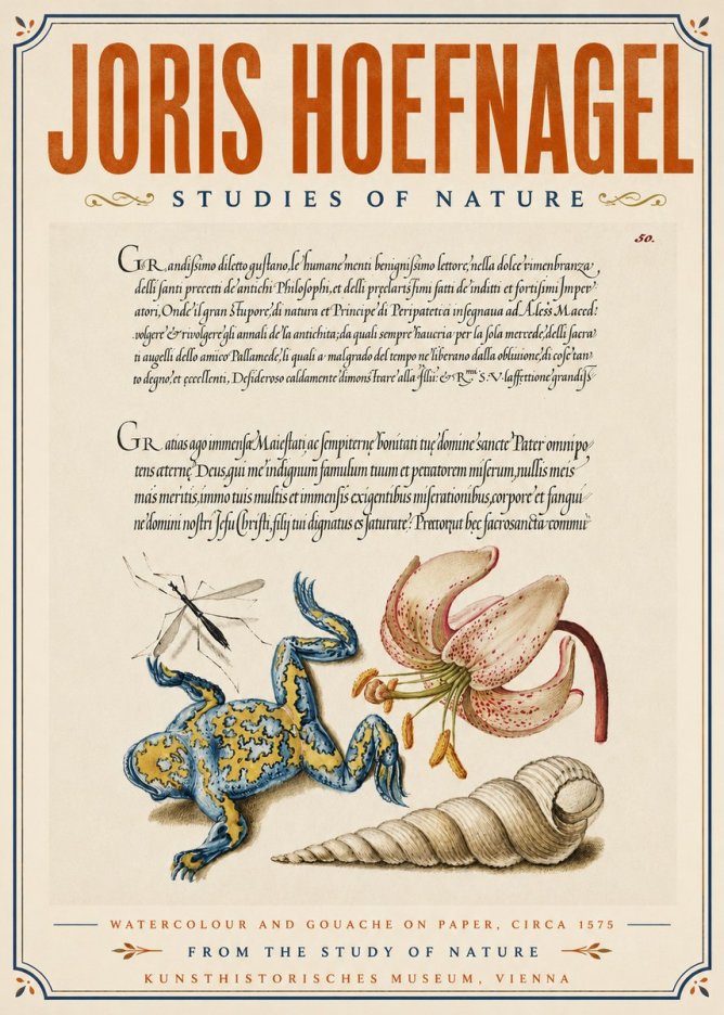 Joris Hoefnagel From the Study of Nature No6 - Plakat