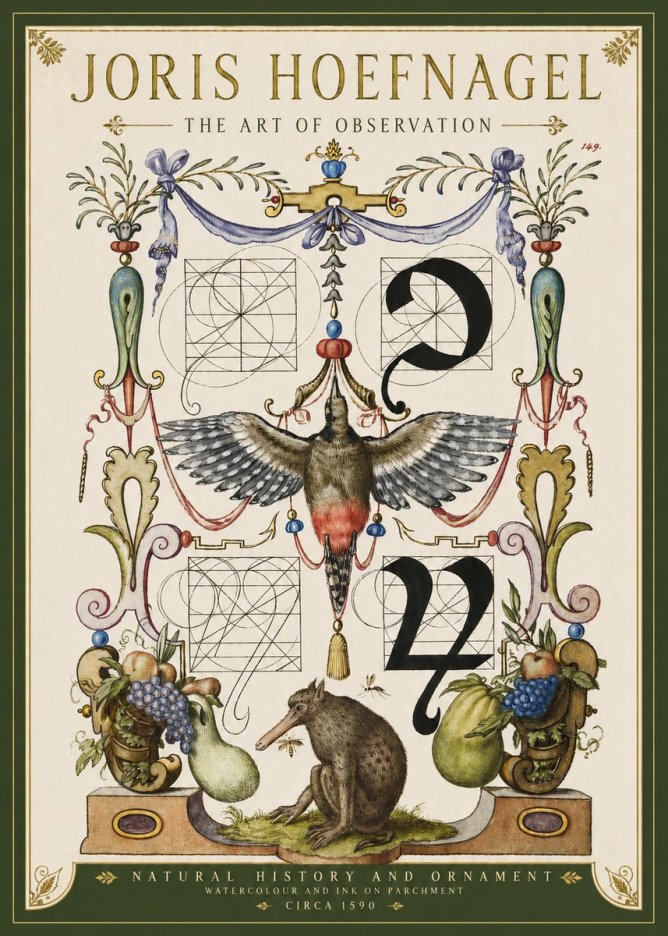 Joris Hoefnagel Study of Nature and Ornament No4 - Plakat