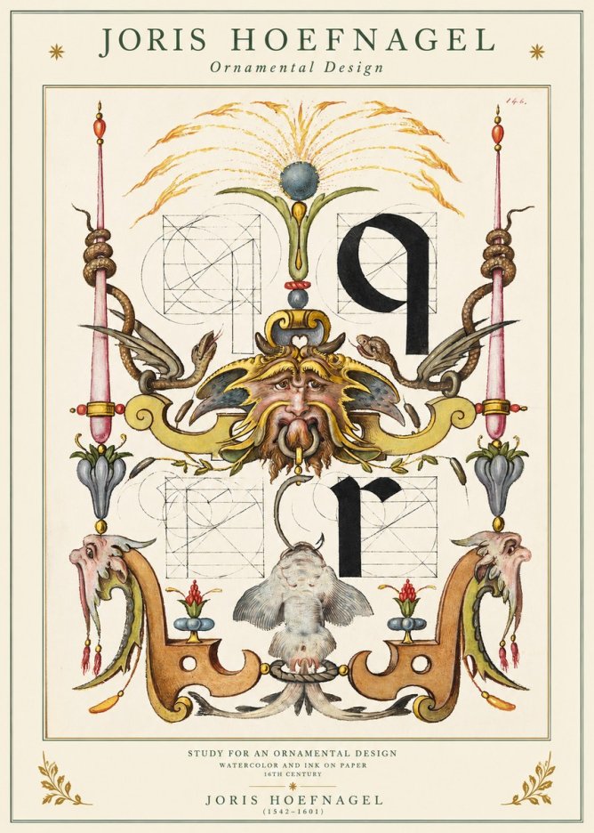 Joris Hoefnagel Ornamental Design I No1 - Plakat