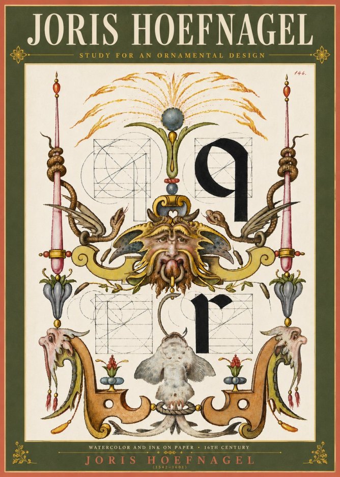 Joris Hoefnagel Ornamental Design I No4 - Plakat