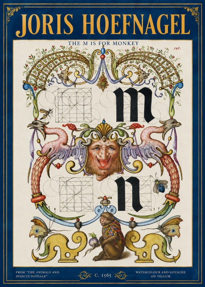 Joris Hoefnagel Grotesques and Ornaments No4 - Plakat