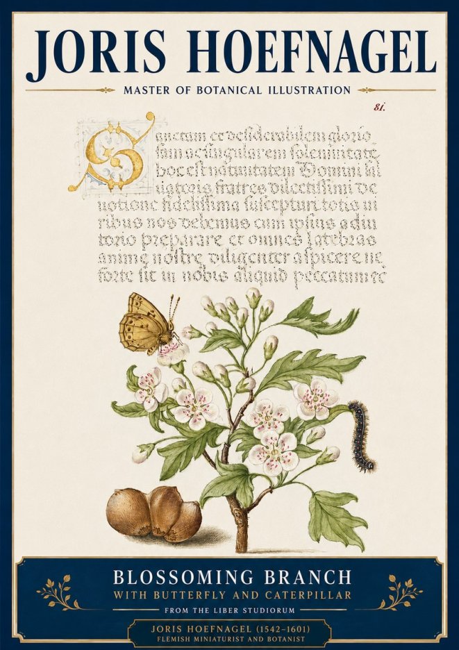 Joris Hoefnagel Blossoming Branch No4 - Plakat