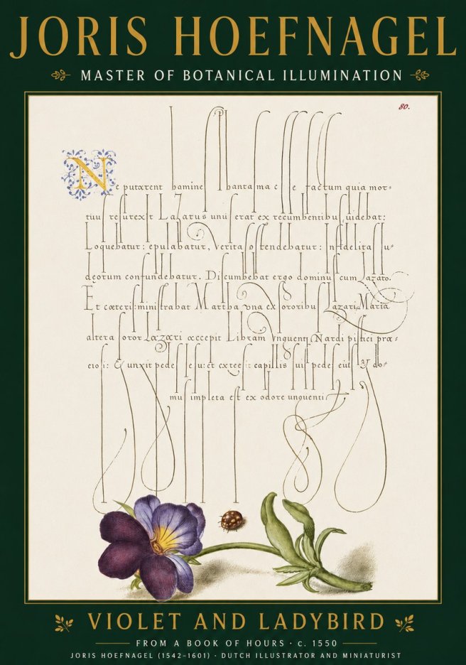 Joris Hoefnagel Violet and Ladybird No4 - Plakat