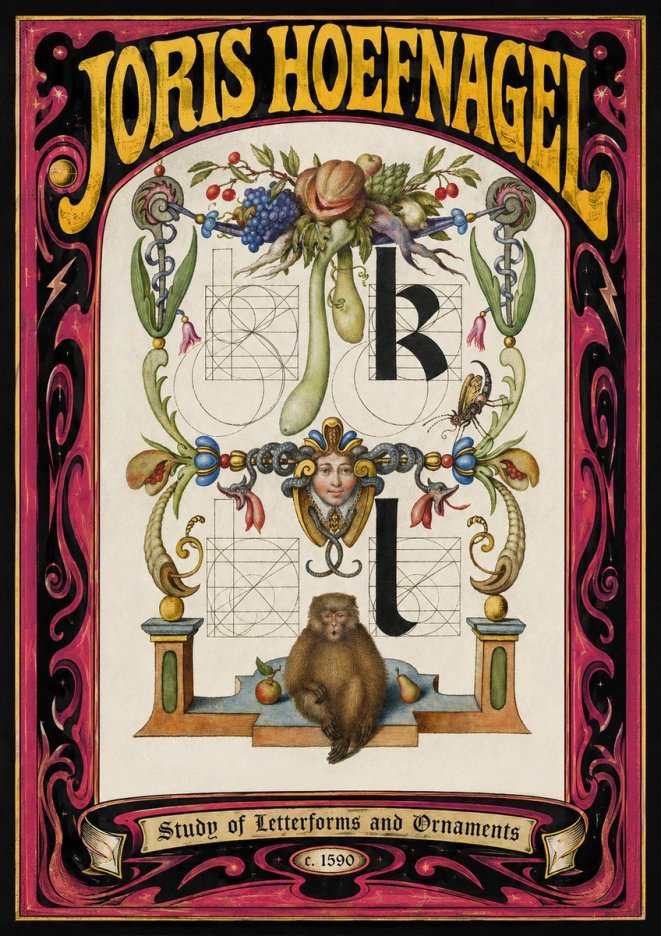 Joris Hoefnagel Study of Letterforms and Ornaments No3 - Plakat