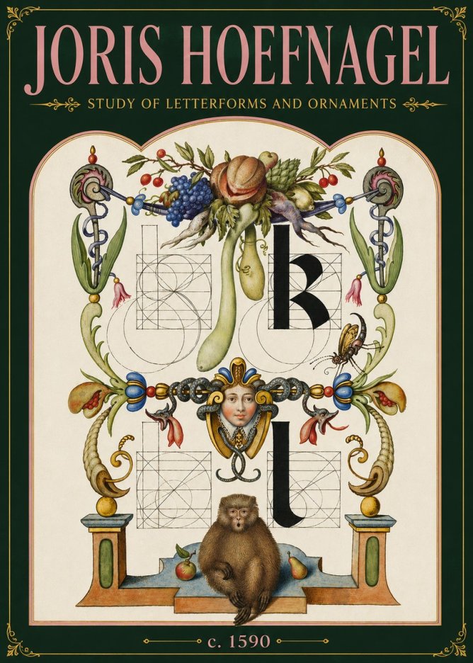 Joris Hoefnagel Study of Letterforms and Ornaments No6 - Plakat