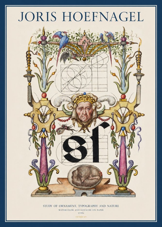 Joris Hoefnagel Mastery in Detail - Renaissance Ornament & Nature Studies No5 - Plakat