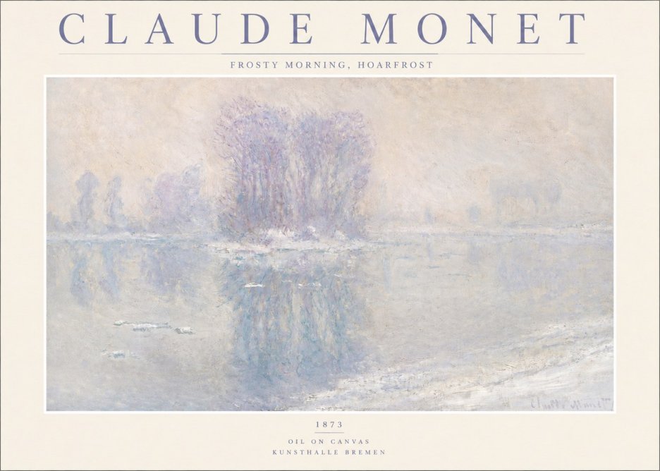 Monet Frosty Morning, Hoarfrost No2 - Plakat