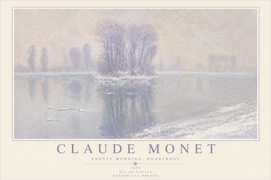 Monet Frosty Morning, Hoarfrost No4 - Plakat