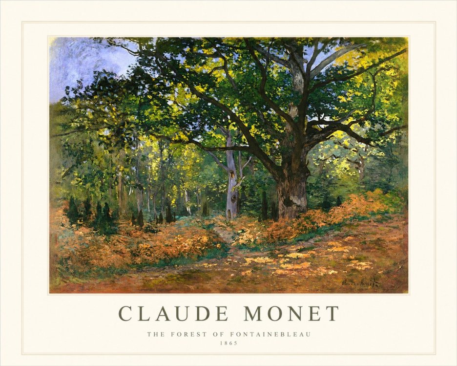 Monet The Forest of Fontainebleau No1 - Plakat