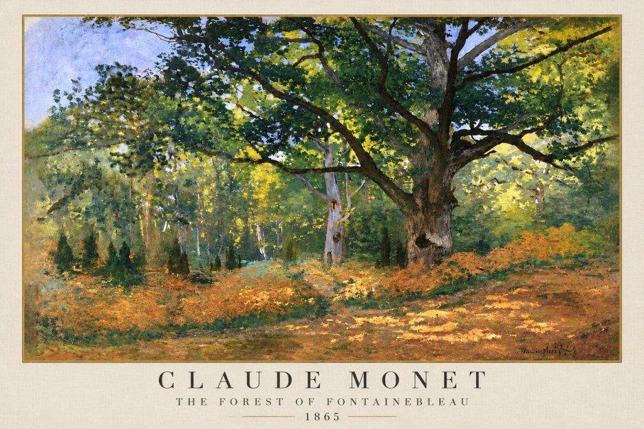 Monet The Forest of Fontainebleau No4 - Plakat