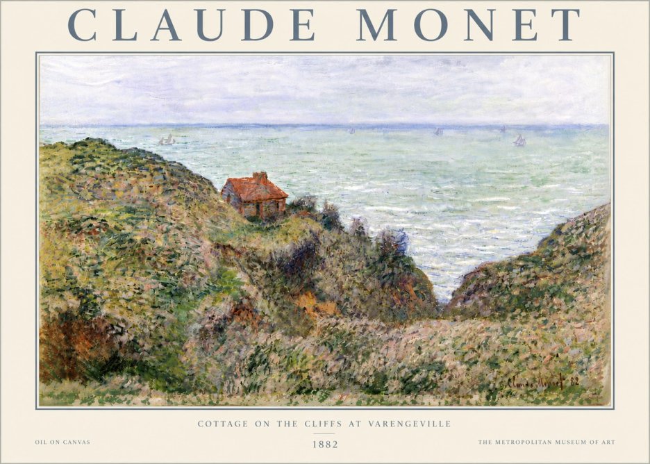 Monet Cottage on the Cliffs at Varengeville No6 - Plakat