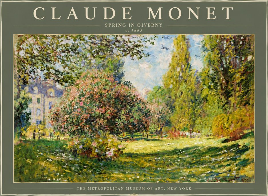 Monet Spring in Giverny No6 - Plakat