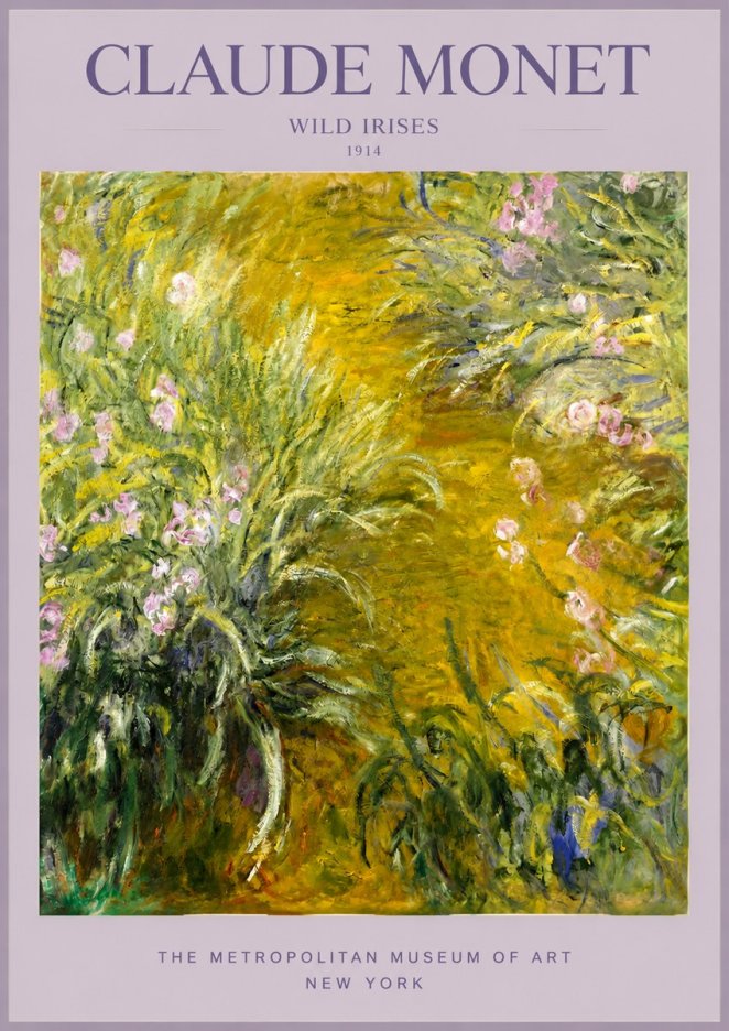 Monet Wild Irises No2 - Plakat