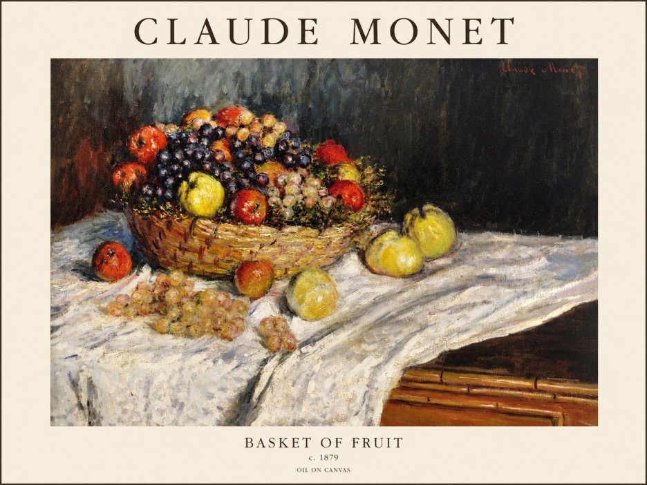 Monet Basket of Fruit No1 - Plakat