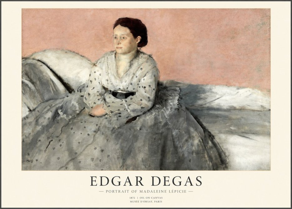Edgar Degas Portrait of Madeleine Lépicie No1 - Plakat