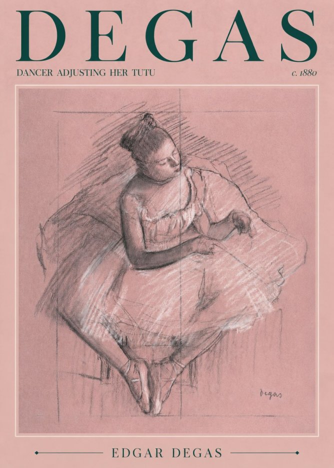 Edgar Degas Dancer Adjusting Her Tutu No4 - Plakat