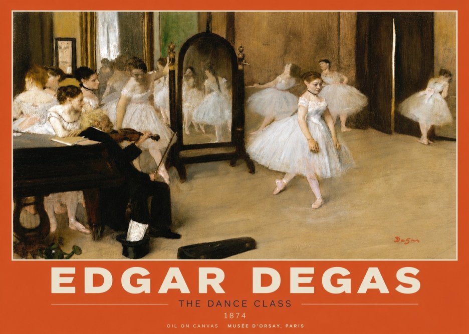 Edgar Degas The Dance Class II No5 - Plakat