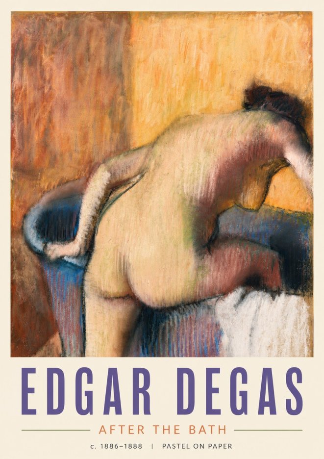 Edgar Degas After the Bath I No4 - Plakat