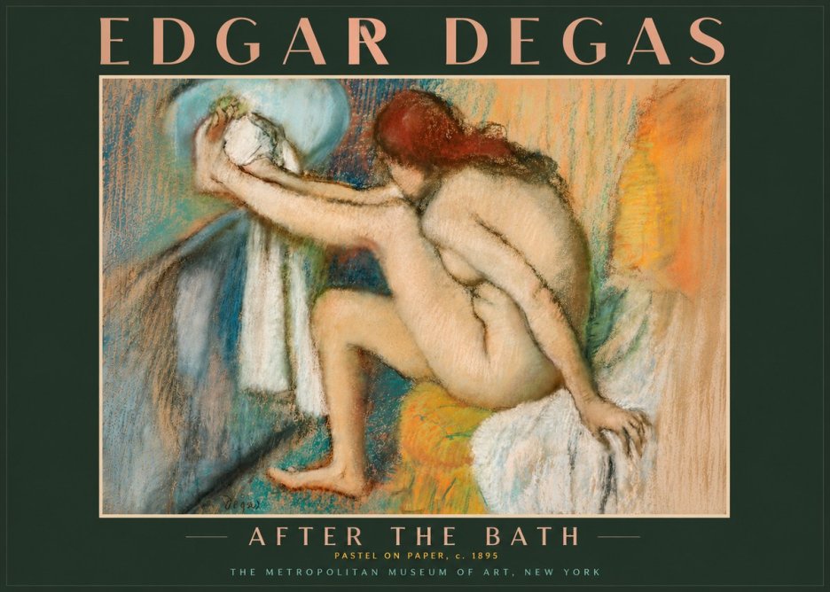 Edgar Degas After the Bath II No5 - Plakat