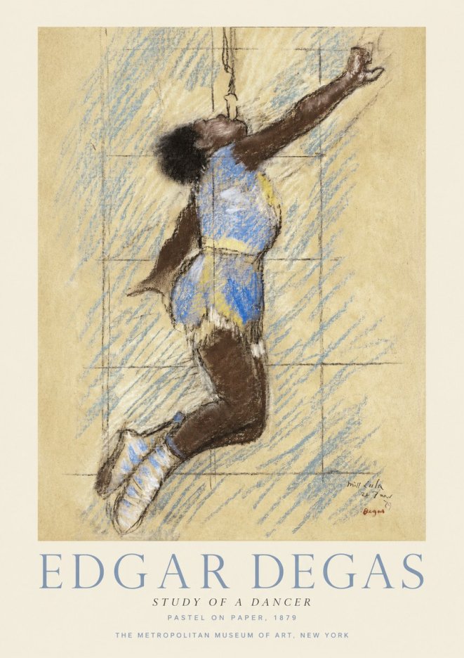 Edgar Degas Study of a Dancer No1 - Plakat