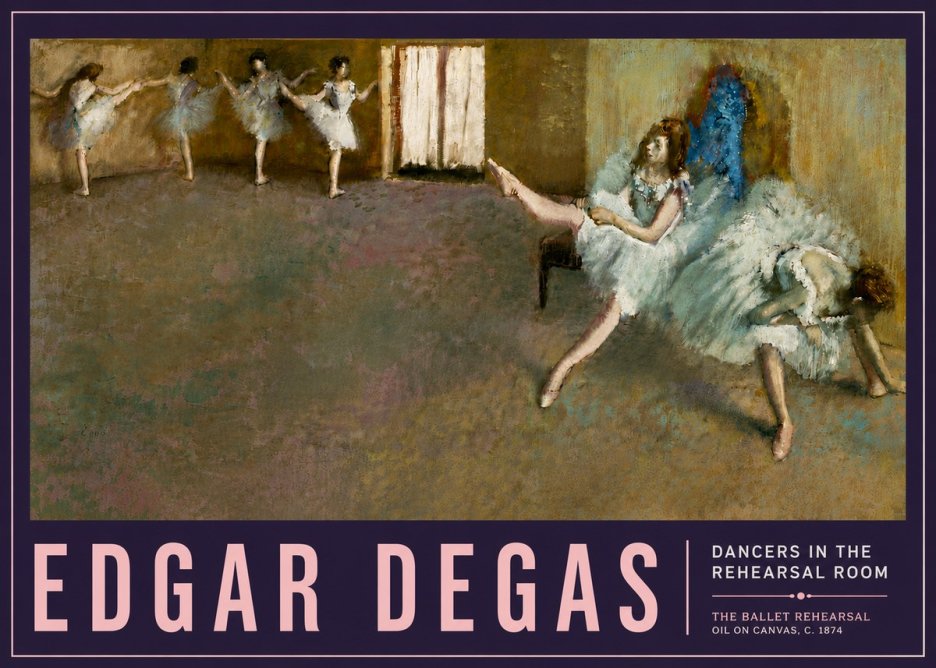 Edgar Degas The Ballet Rehearsal No6 - Plakat