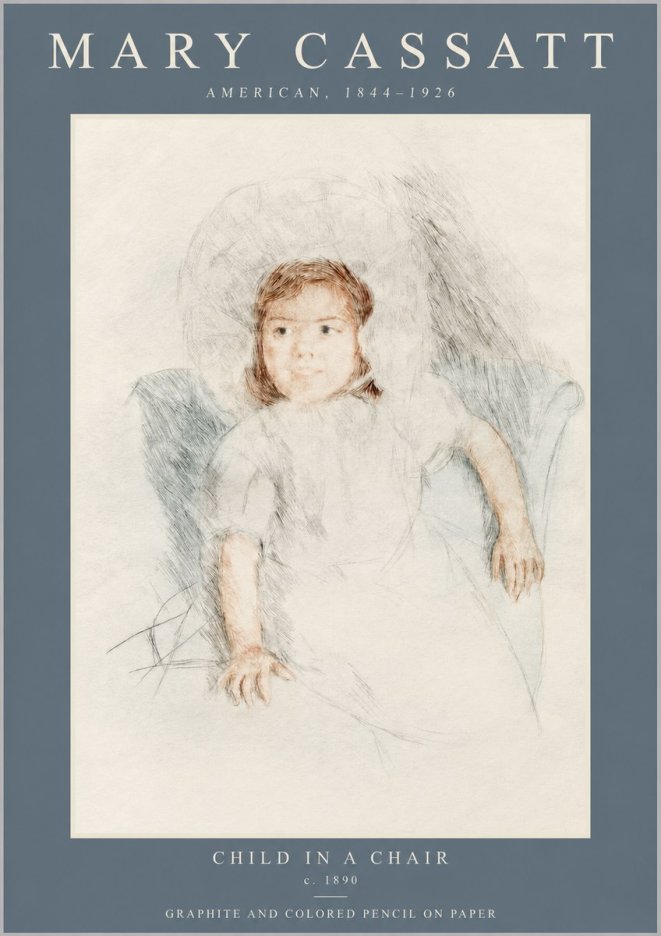 Mary Cassatt Child in a Chair No2 - Plakat