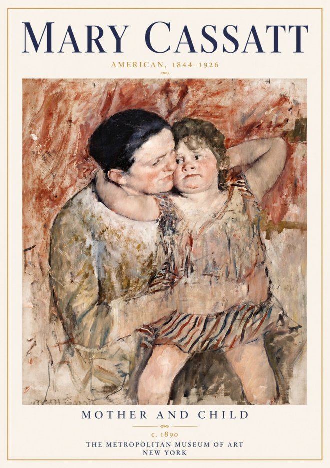 Mary Cassatt Mother and Child II No6 - Plakat