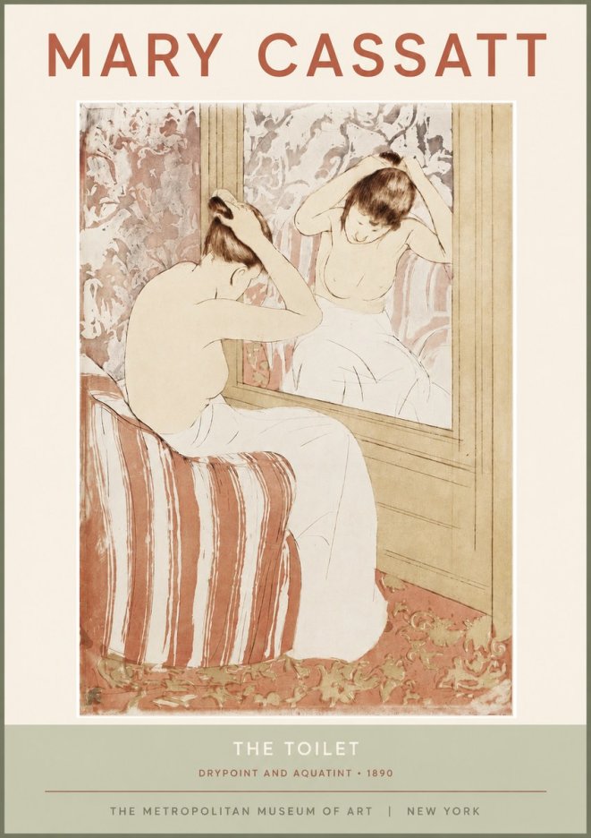 Mary Cassatt The Toilet No2 - Plakat