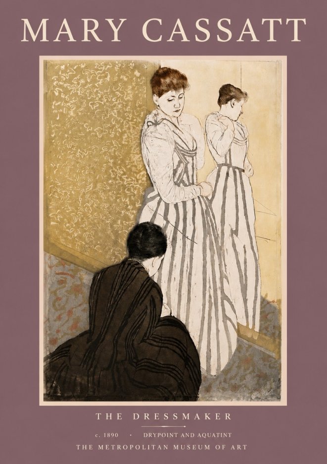 Mary Cassatt The Dressmaker No3 - Plakat