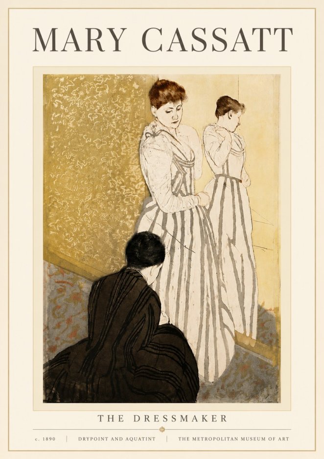 Mary Cassatt The Dressmaker No4 - Plakat