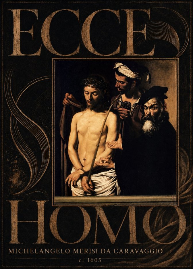 Michelangelo Merisi da Caravaggio Ecce Homo No5 - Plakat