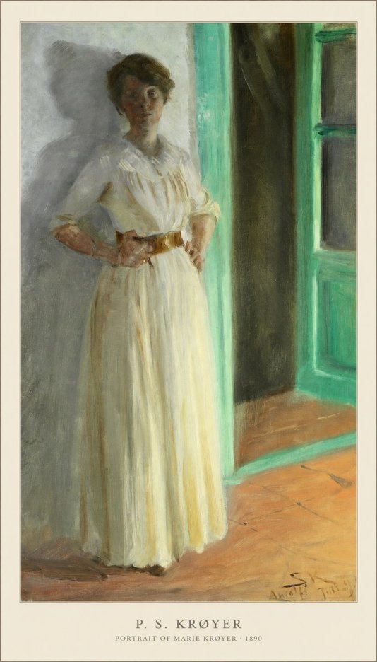 P.S. Krøyer Portrait of Marie Krøyer No3 - Plakat