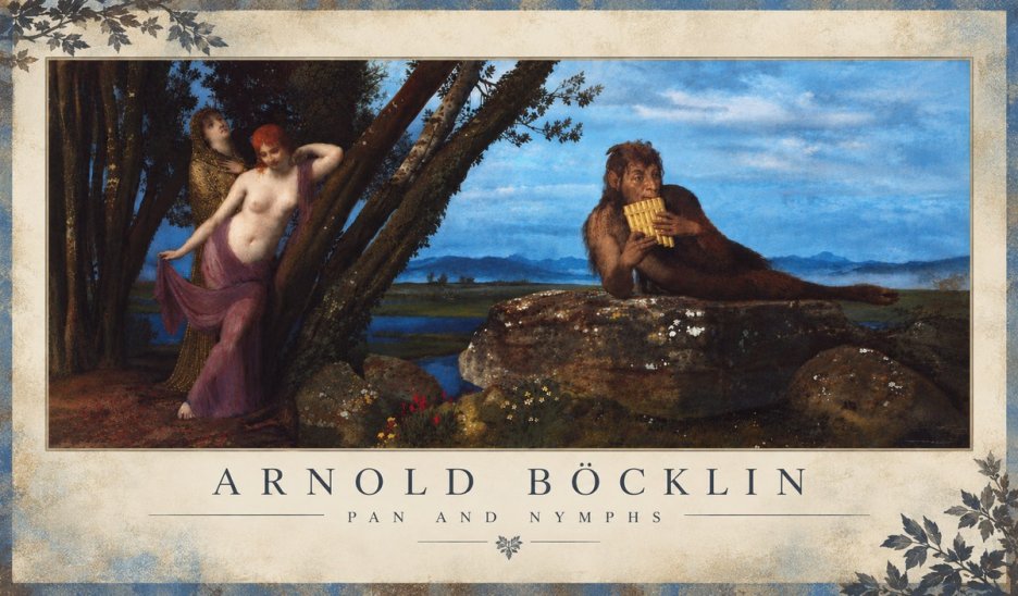 Arnold Böcklin Pan and Nymphs No6 - Plakat