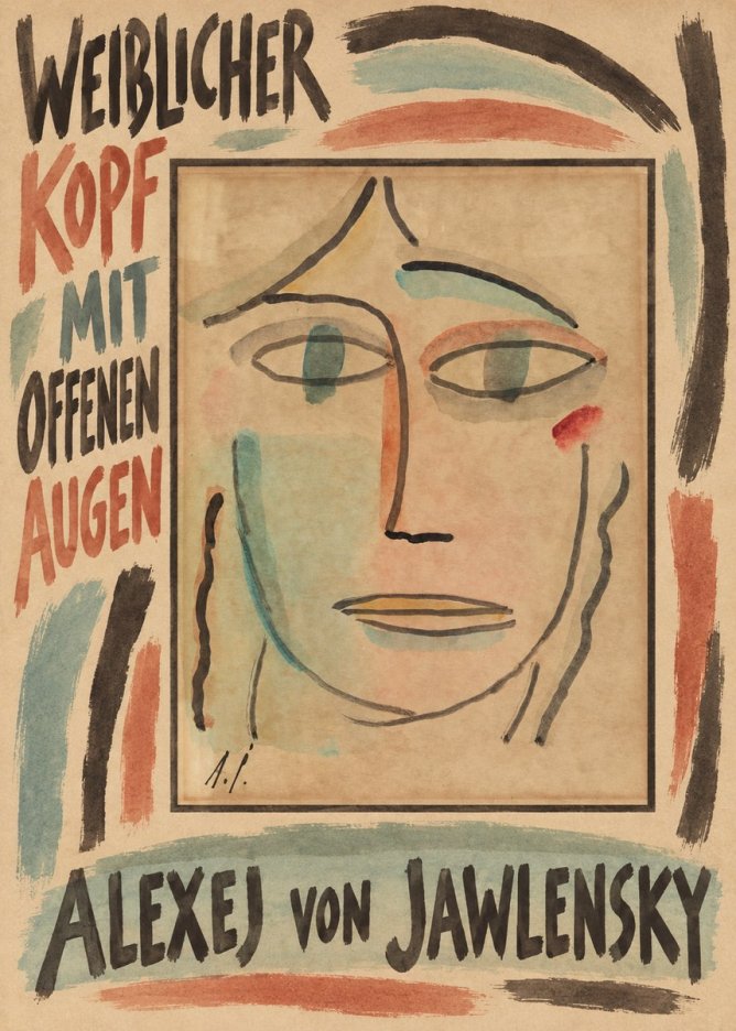 Alexej von Jawlensky Weiblicher Kopf Mit Offenen Augen No4 - Plakat