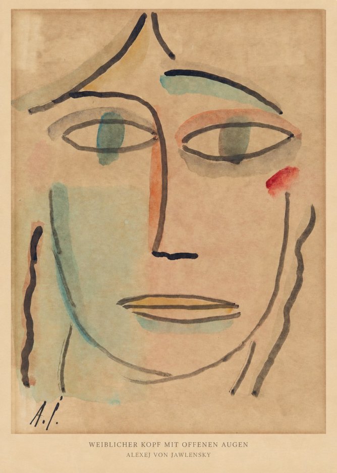 Alexej von Jawlensky Weiblicher Kopf Mit Offenen Augen No5 - Plakat