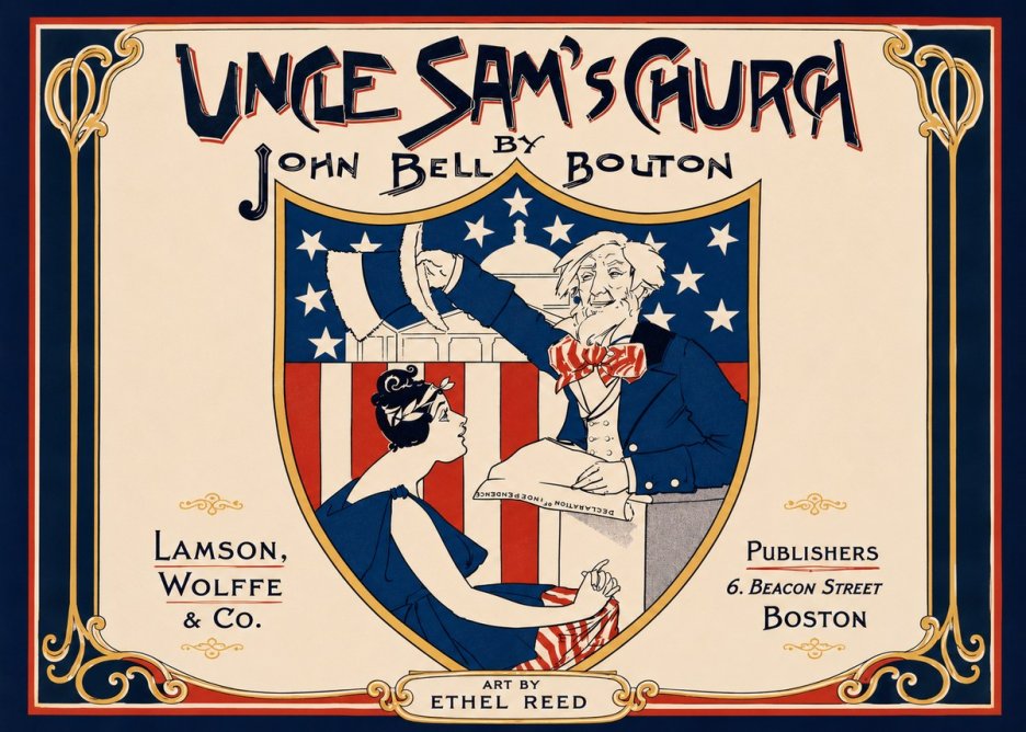 Ethel Reed Uncle Sam's Church No3 - Plakat