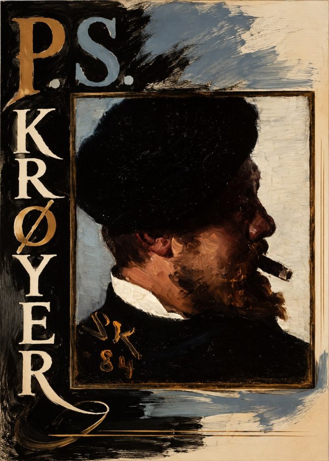 P.S. Krøyer Self-portrait with Cigar I No2 - Plakat