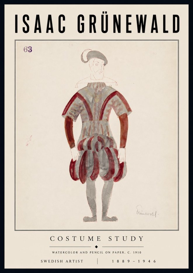 Isaac Grünewald Costume Study II No6 - Plakat
